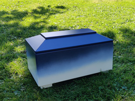 Fötensarg 30 cm blau umbriert