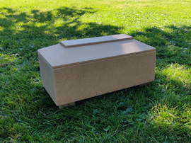 Fötensarg 30 cm MDF roh 