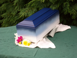 Fötensarg 45 cm blau umbriert